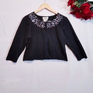 Black crop Sweter